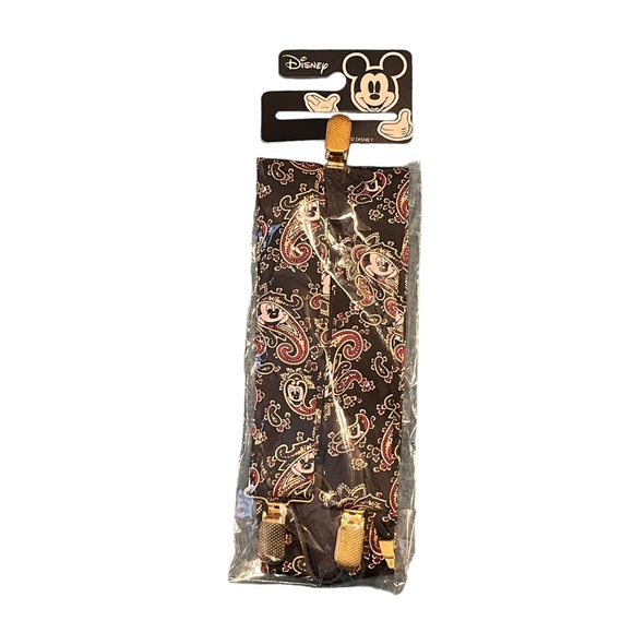 Vintage Mickey Mouse Paisley Suspenders - Picture 1 of 3